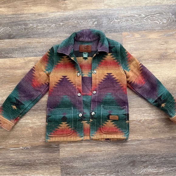 Vintage Ralph Lauren Southwestern Wool Jacket Small Aztec - Picture 7 of 10